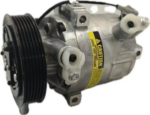 Mirage AC Compressor with 6pk Grooves 12V Rated Voltage and R134a Refrigerant for Automotive Use